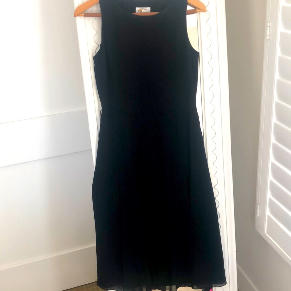 NWT Black Midi Pleated Dress